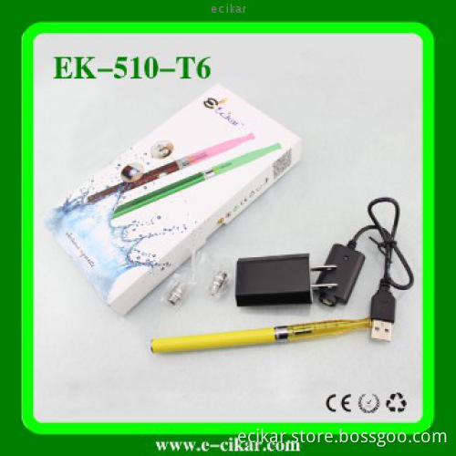 rechargable ecigarette,ecigarette china supplier 510-T6/ESLIM